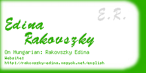 edina rakovszky business card